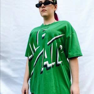 Green Nike Oversized Graphic Tee